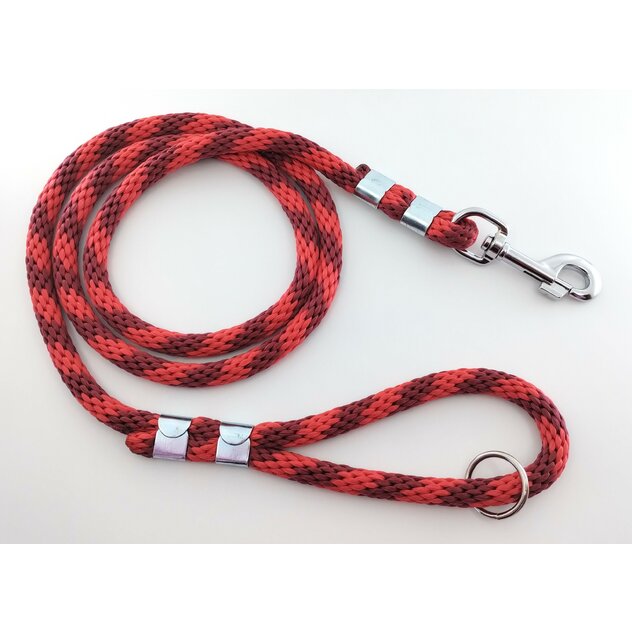 vodítko lisované  červeno-bordové 12 mm 150 cm 00-